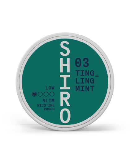 SHIRO 03 Tingling Mint Slim Light All White Snus
