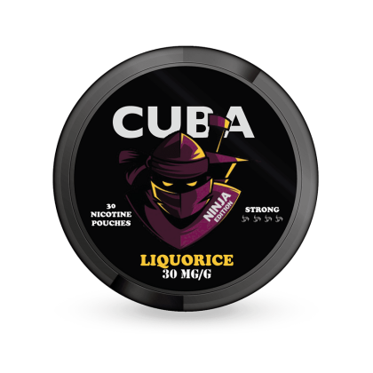 CUBA Ninja Liqourice Slim Strong All White Snus