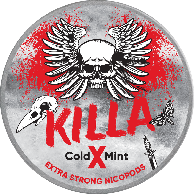KILLA Cold X Mint Slim Extra Strong All White Snus