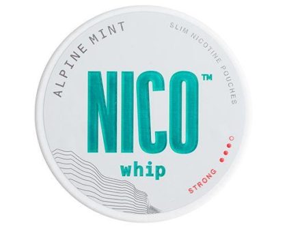 NICO Whip Alpine Mint Slim Strong All White Snus