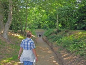 Der Römerkanalaufschluss in Buschhoven am Römerkanal-Wanderweg.