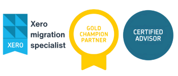 a yellow circle with blue and white text, Xero Logos