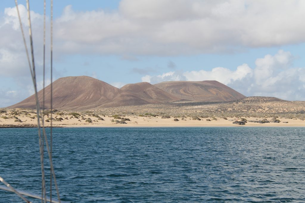 Eneste lovlige ankerplads ved La Graciosa