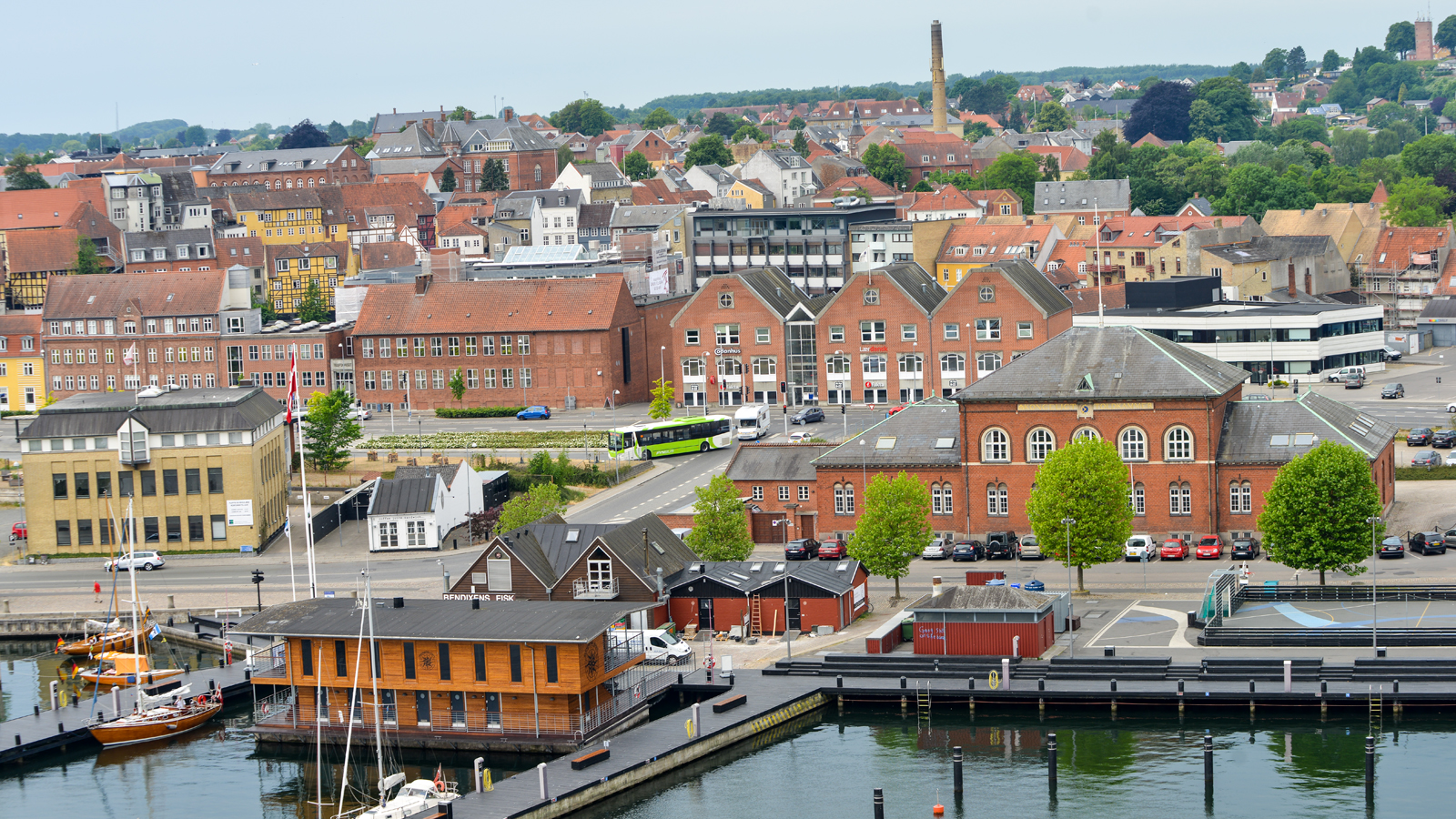 Havnekontor set fra brandstige