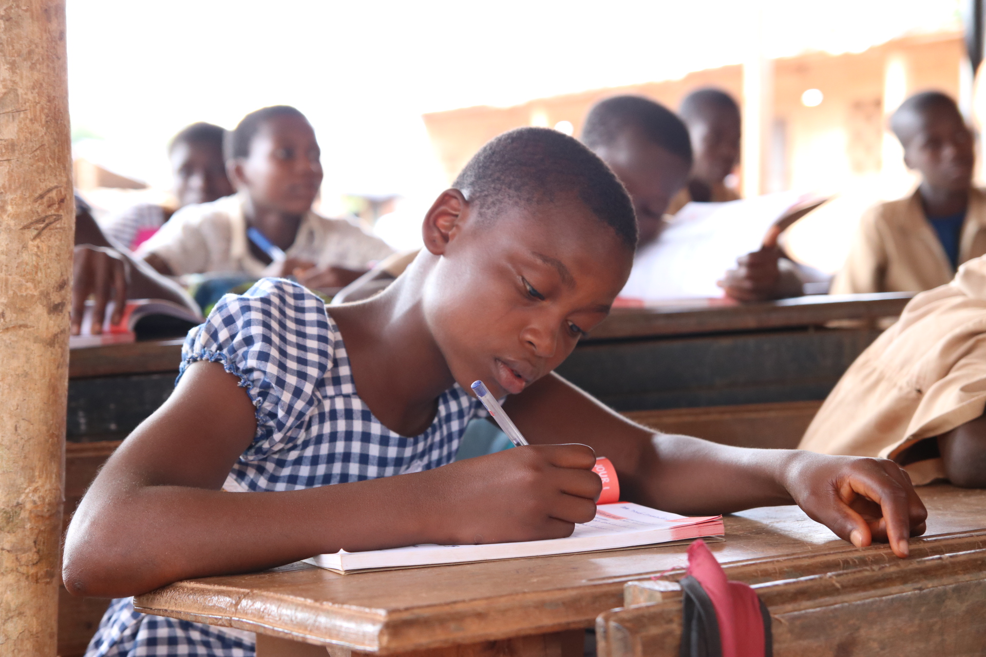Fille inscrite en classe de CM2 à l'école de Tollakro en Côte d'Ivoire - Sylmanolo