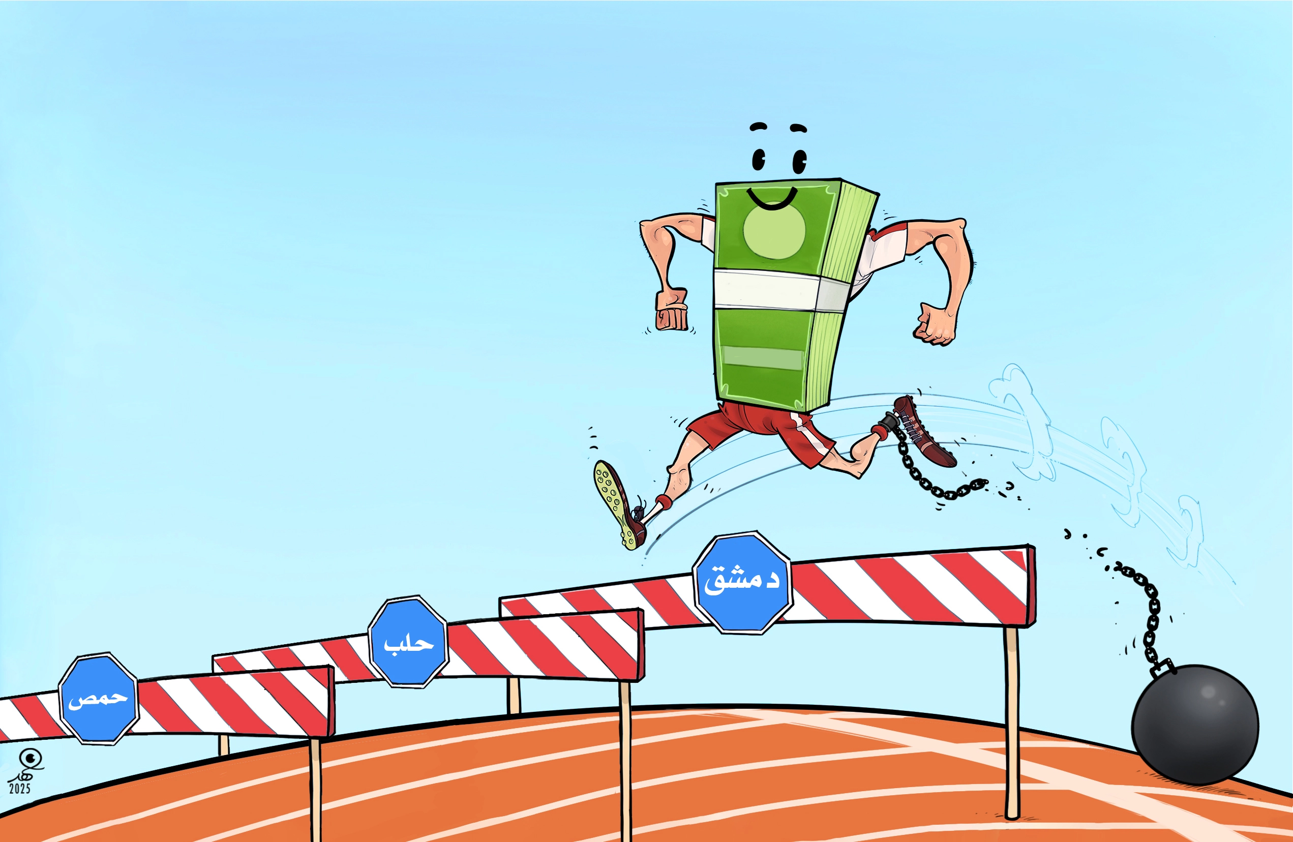 كاريكاتير: رفع القيود عن نقل الليرة بين المحافظات