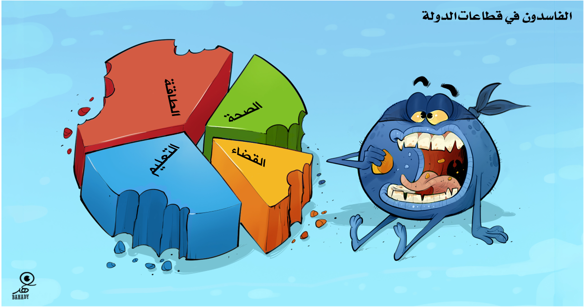 كاريكاتير: الفاسدون في قطاعات الدولة