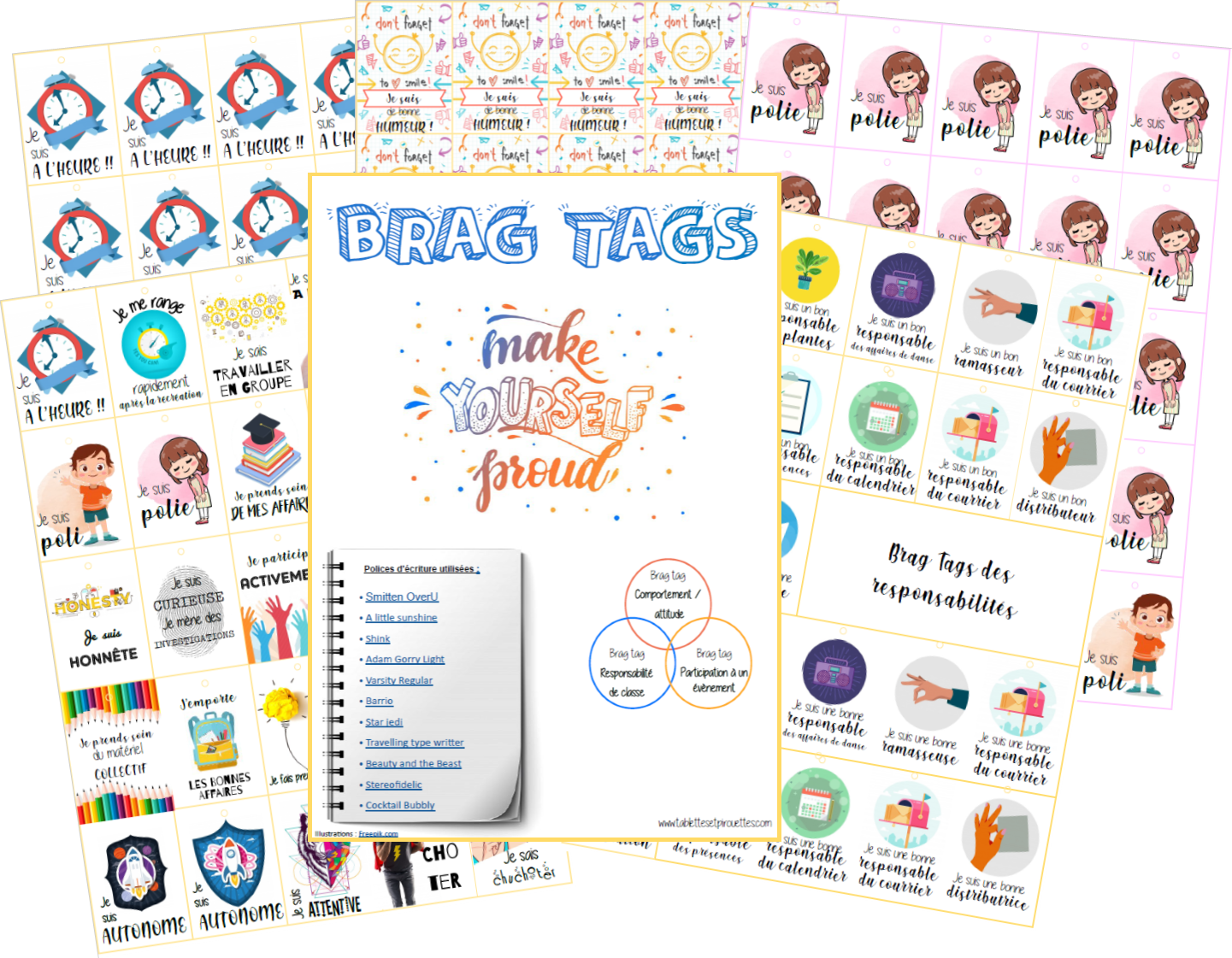 Brag Tags Tablettes Pirouettes