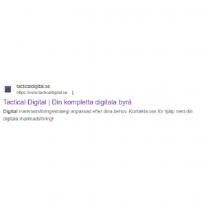 metabeskrivning tactical digital