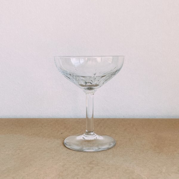 Cut glass champagne coupe