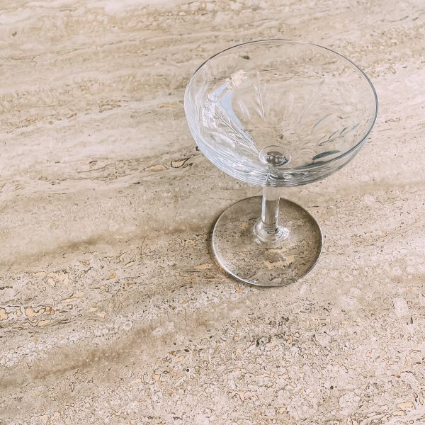 Cut glass champagne coupe