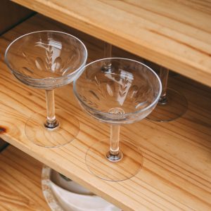 Cut glass champagne coupe