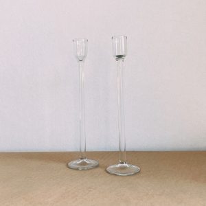 Glass minimalist candlestick