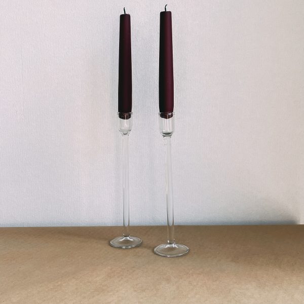 Glass minimalist candlestick