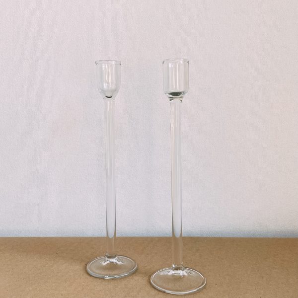 Glass minimalist candlestick