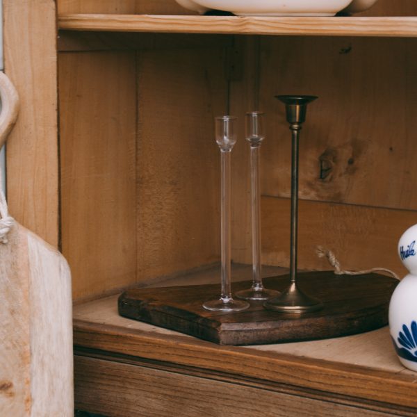 Minimalist brass candlestick