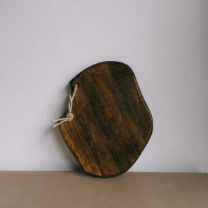 Organic shaped walnut bread board