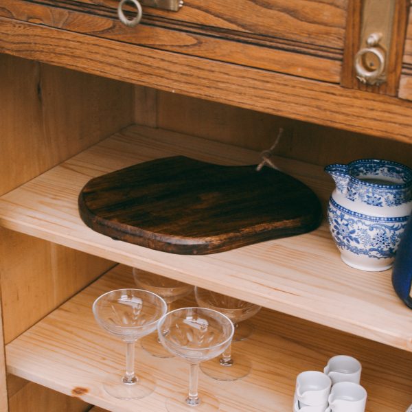 Organic shaped walnut bread board