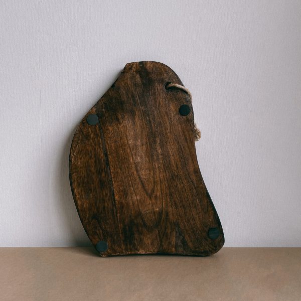 Organic shaped walnut bread board