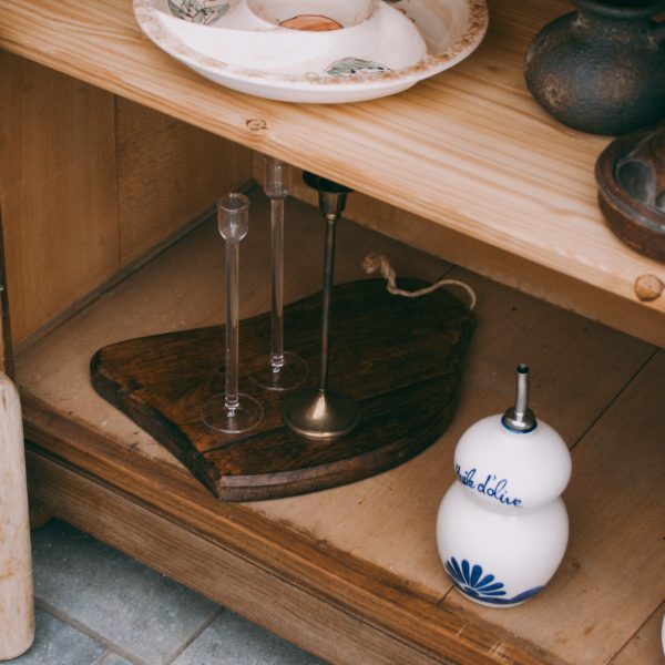 Organic shaped walnut bread board