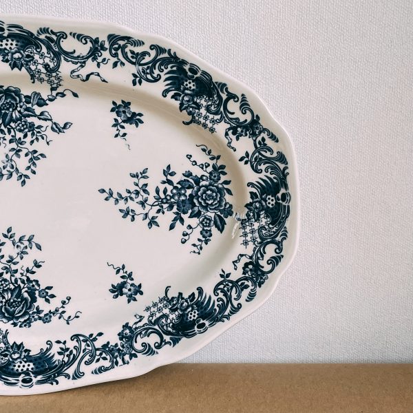 Transferware oval platter