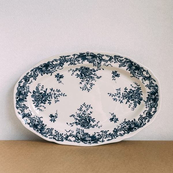 Transferware oval platter