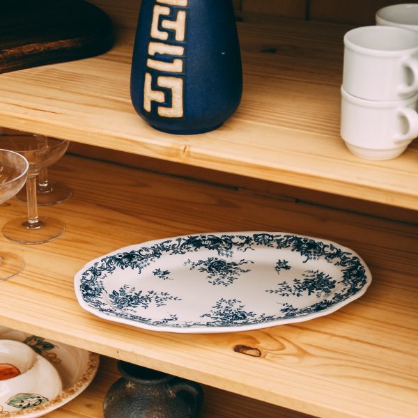 Transferware oval platter