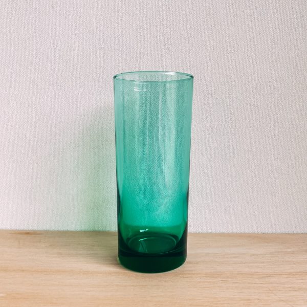 Mint green long drink glasses