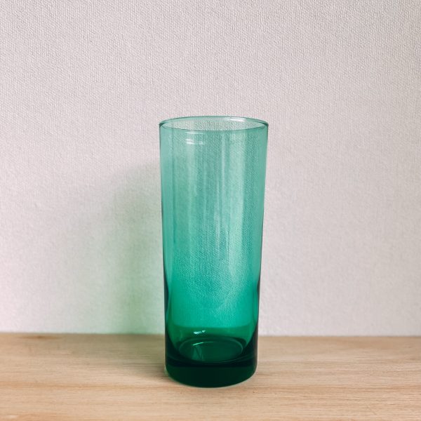 Mint green long drink glasses