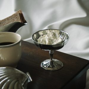 Breakfast in bed - Ice cream cups in stainless steel