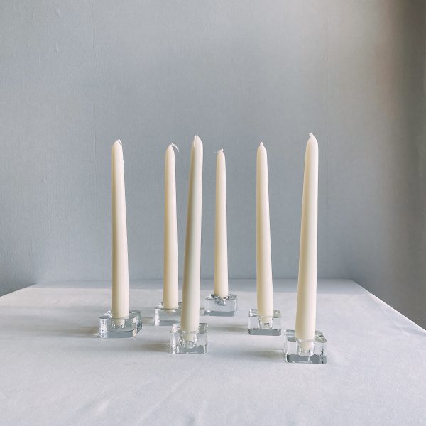 Brutalist glass candle holders