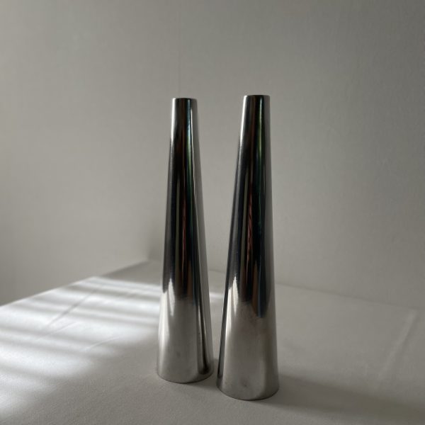 Conical aluminium vases