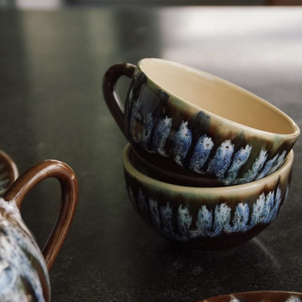 Drip glazed coffee set