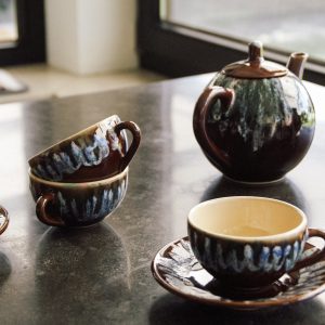 Drip glazed coffee set