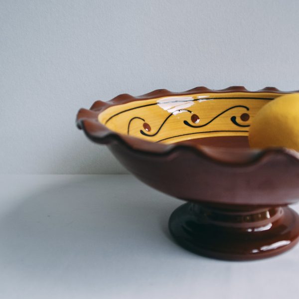 Earthenware fruit bowl