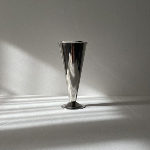 Small stainless steel vase