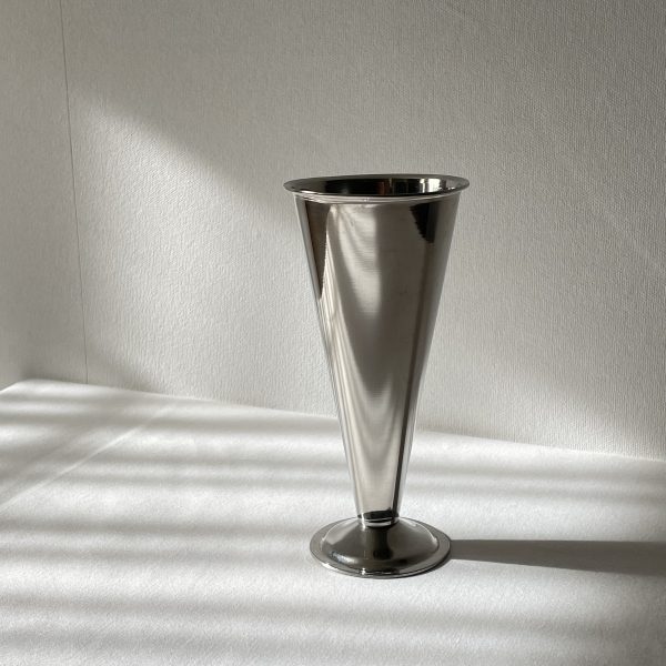 Small stainless steel vase