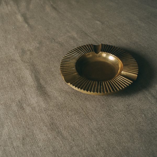 Art deco brass ashtray