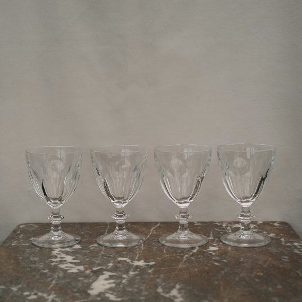 Floral cut wine glasses