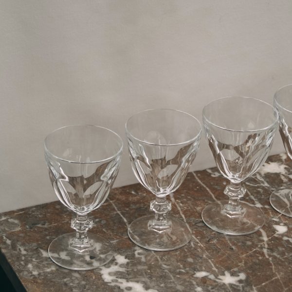 Floral cut wine glasses