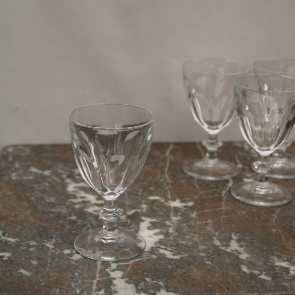 Floral cut wine glasses