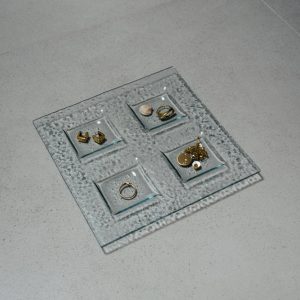 Four compartment trinket tray