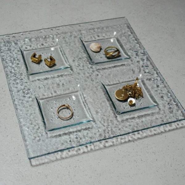 Four compartment trinket tray