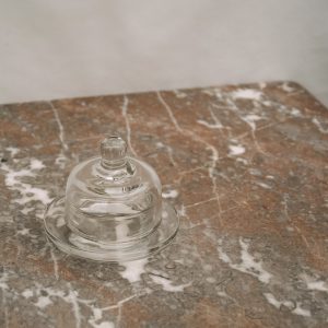 Glass butter dish