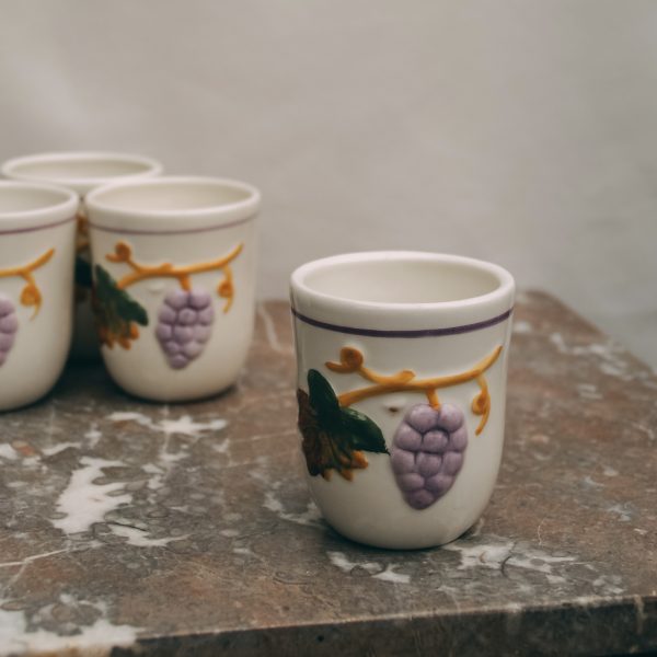 Grape decor coffee cups