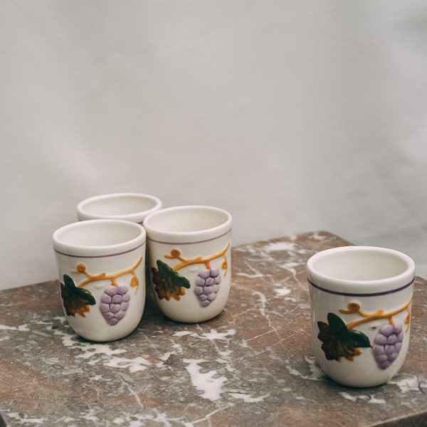 Grape decor coffee cups