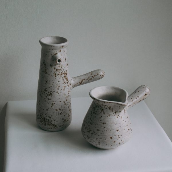 Pair of earthy jugs