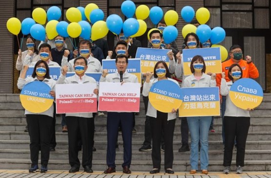 Taiwanese Politicians Conduct A Rally To “Stand With Ukraine”