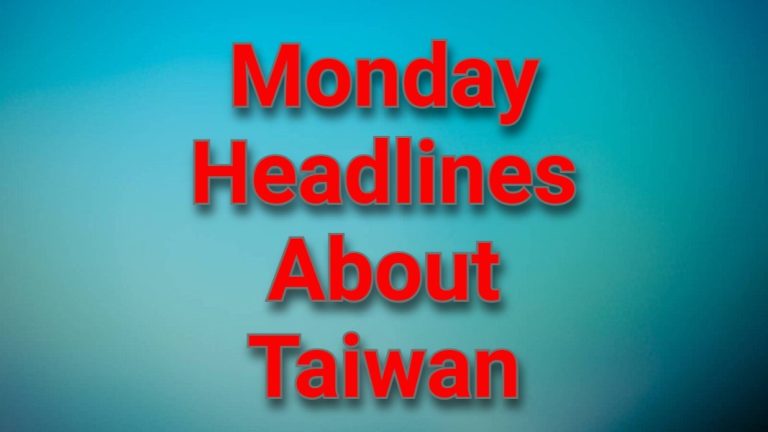 Monday Headlines about Taiwan of 29 April 2024