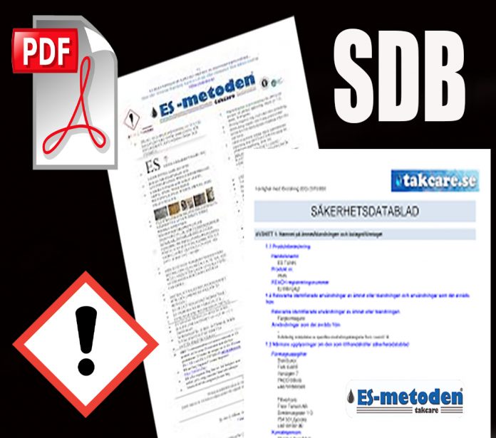 Säkerhetsdatablad SDB - ES-Metoden takcare PDF 2020